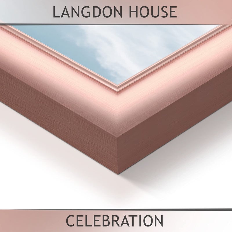 Langdon House 5x7 Picture Frames (Rose Gold, 3 Pack), Contemporary Glam Photo Frames 5 x 7, Wall Mount or Table Top, Celebration Collection - Image 2